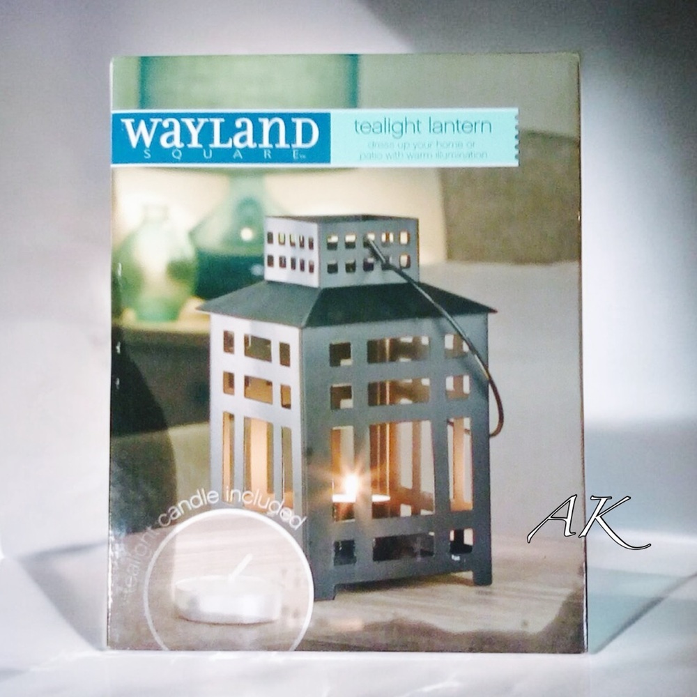 Set of 2 WAYLAND Black Metal Tealight Lantern